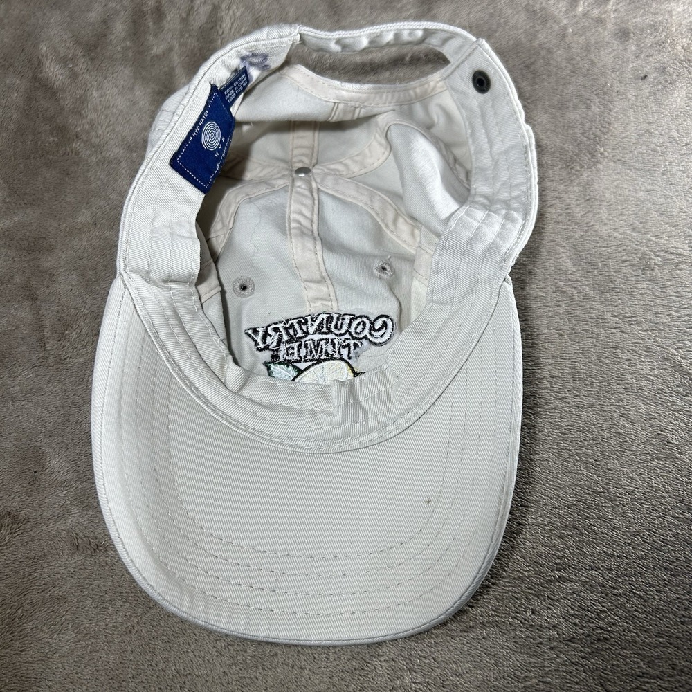 Country Time Lemonade Hat Cap HYP Embroidered Cream Dad Hat Strapback - Picture 3 of 7